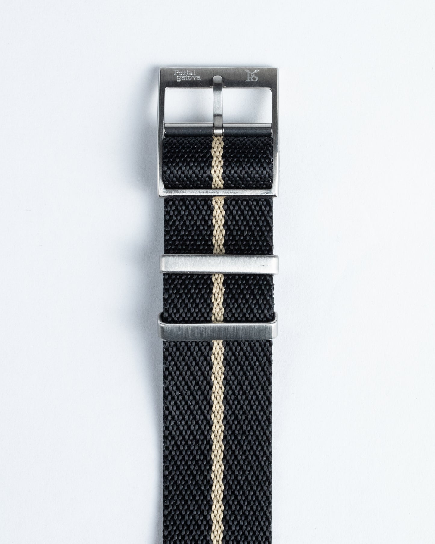Military Nylon Strap Black 'n' Beige