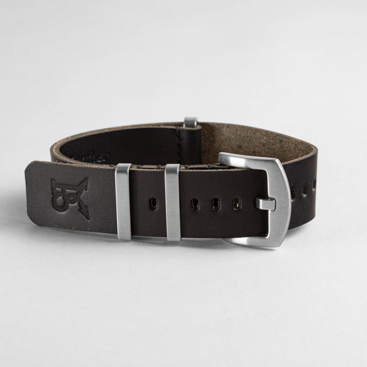 Military Leather Strap Black
