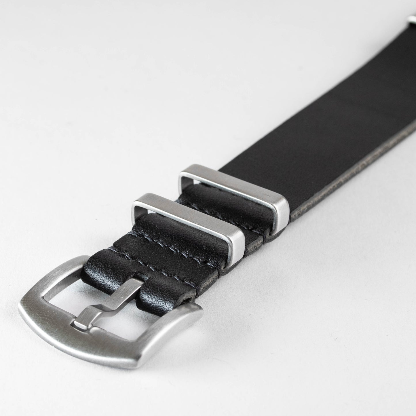 Military Leather Strap Black