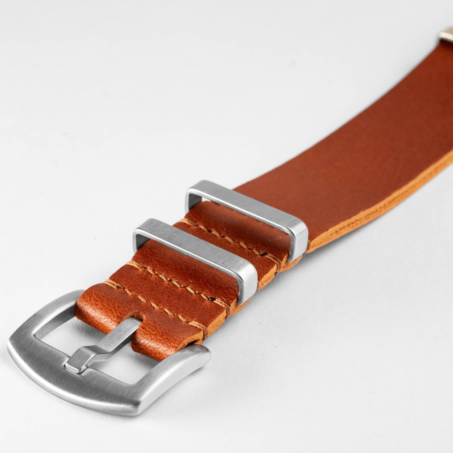 Military Leather Strap Cognac