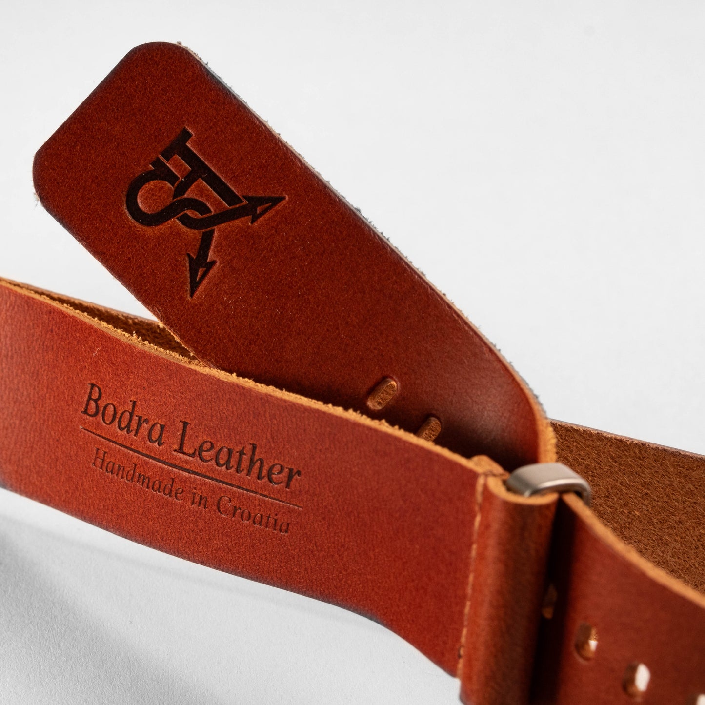 Military Leather Strap Cognac