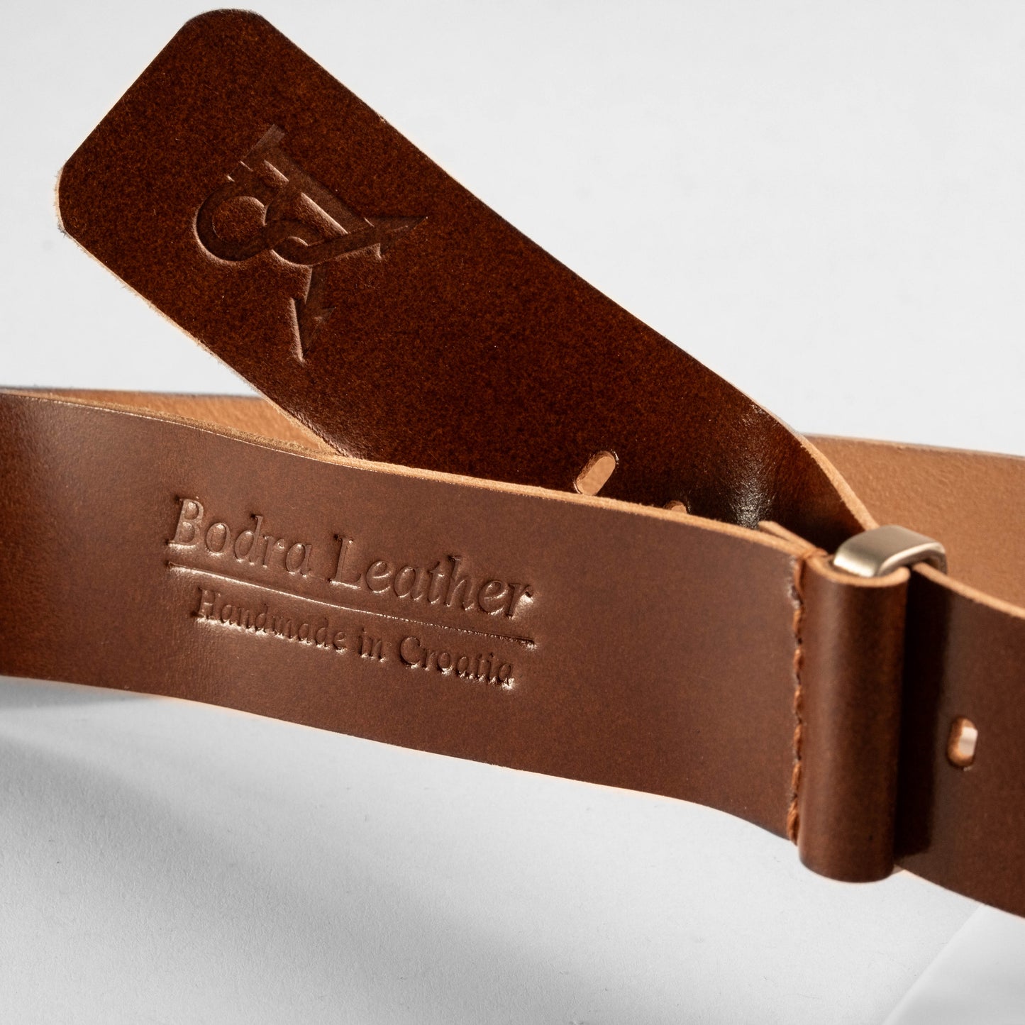 Military Leather Strap Shell Cordovan Brown