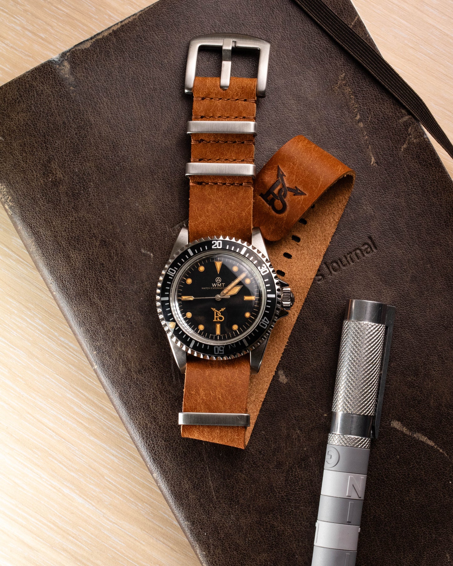 Military Leather Strap Light Brown