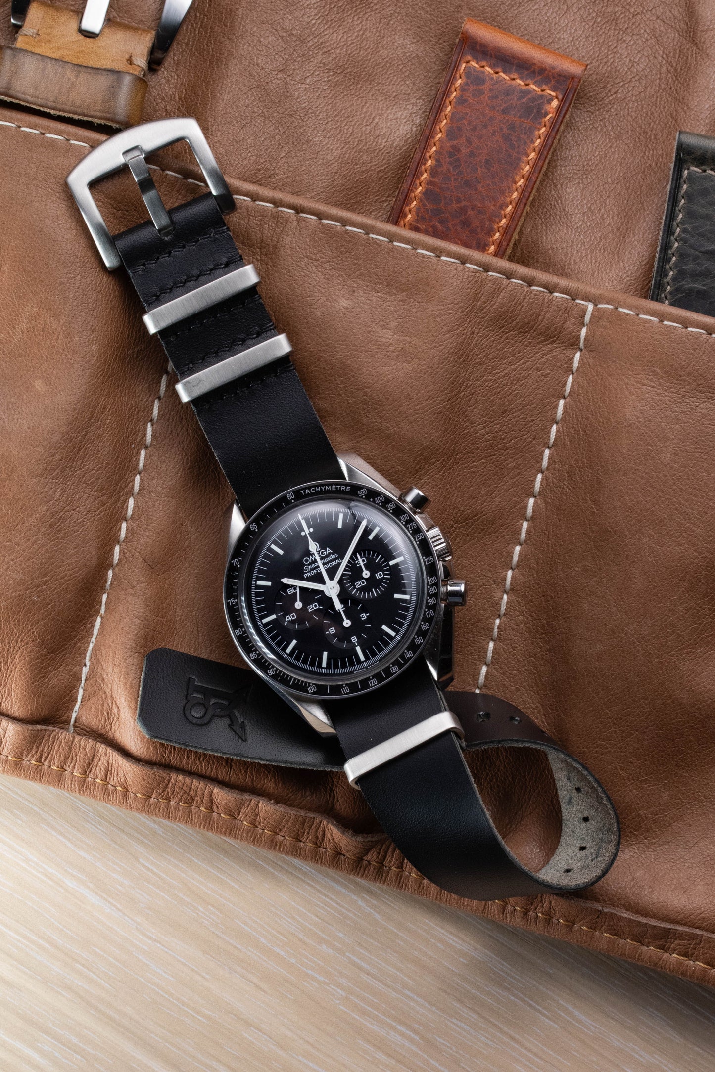 Military Leather Strap Black