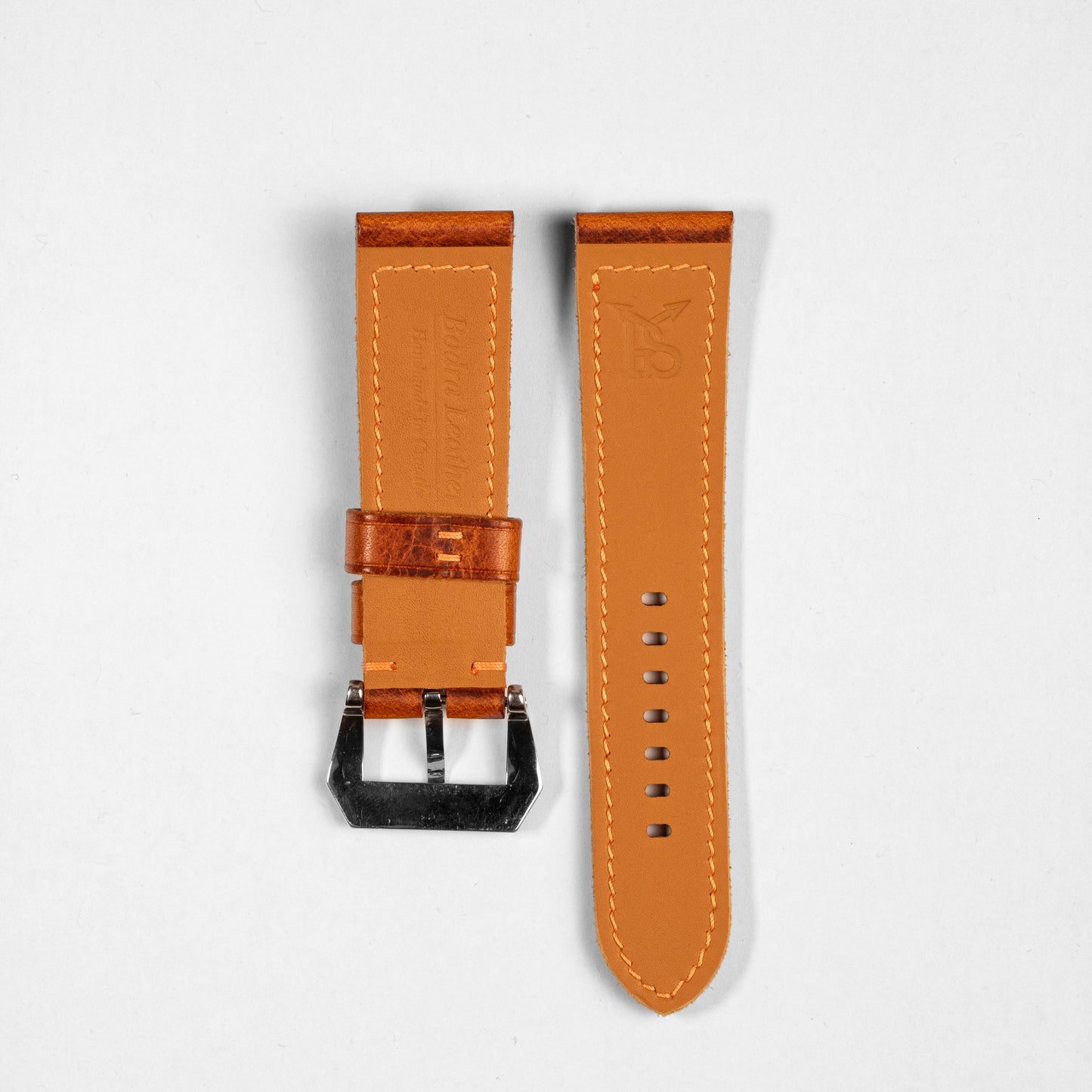Panerai style Leather strap Whiskey