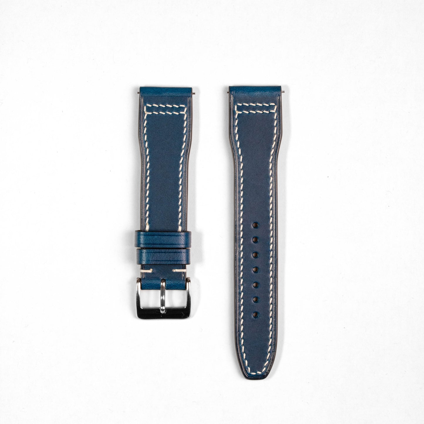 Pilot style Leather Strap Blue