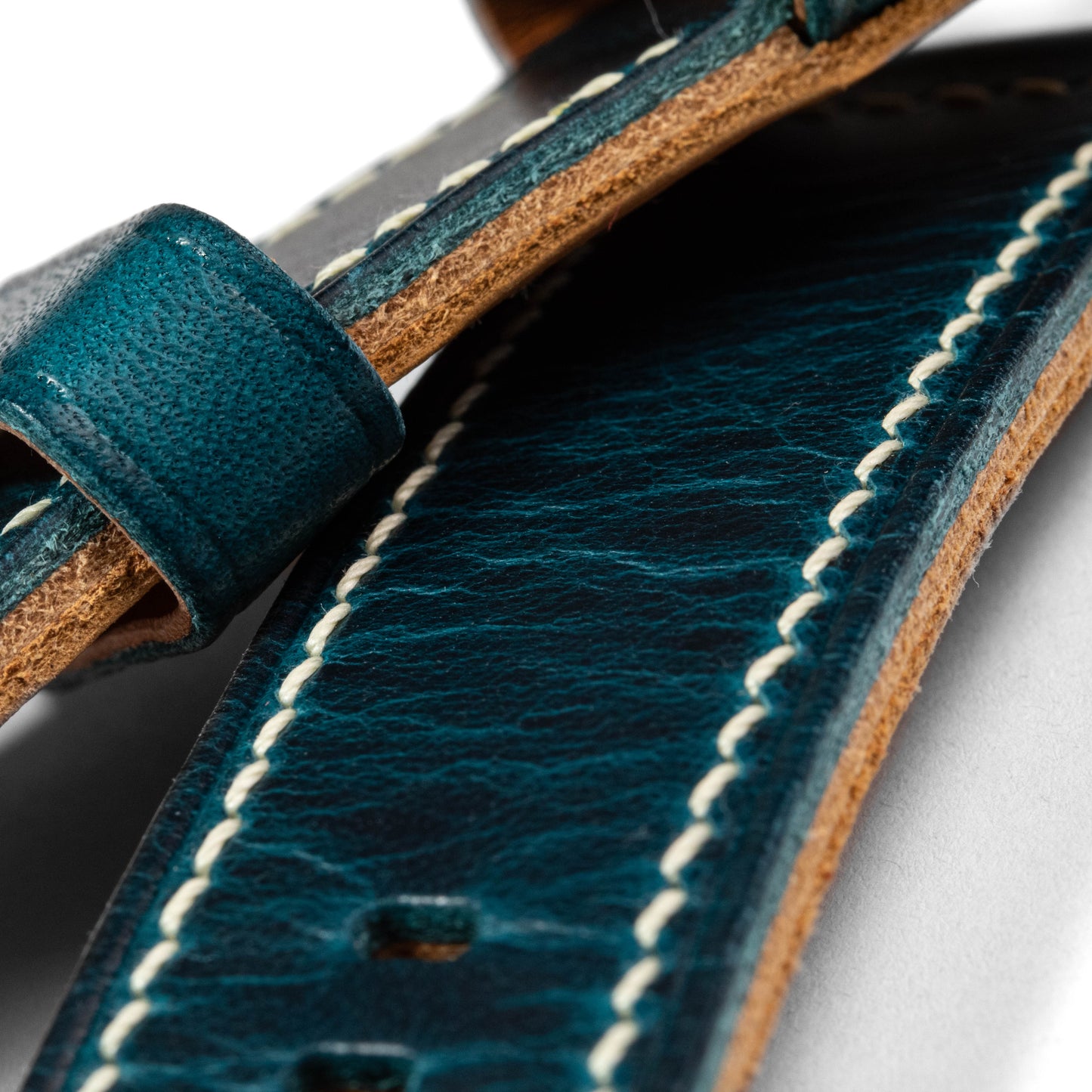 Panerai style Leather strap Blue