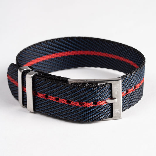 Military Nylon Strap Black 'n' Red