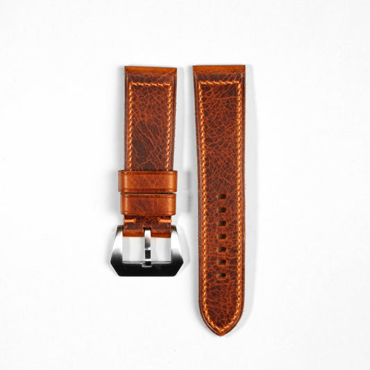 Panerai style Leather strap Whiskey