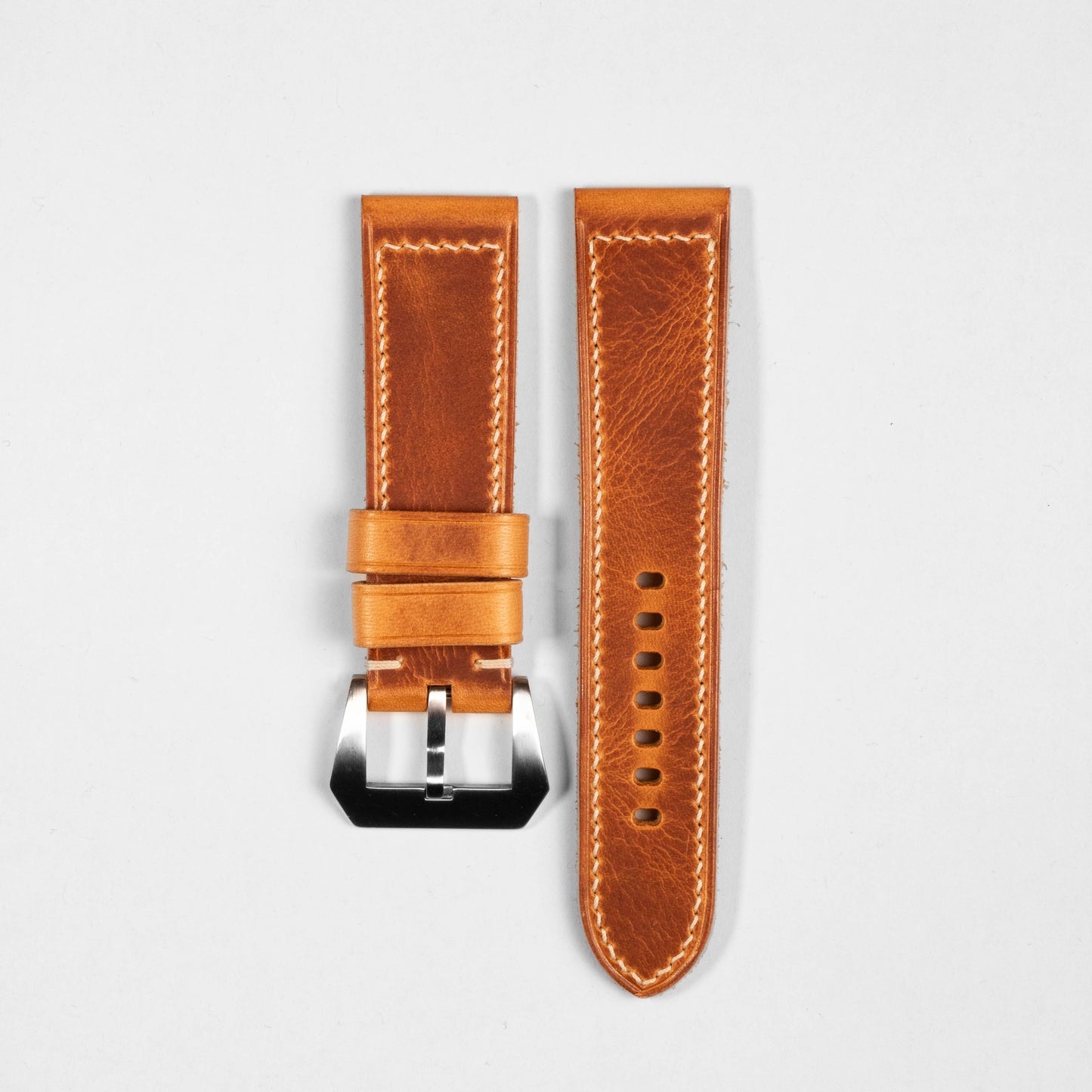 Panerai style Leather strap Cognac