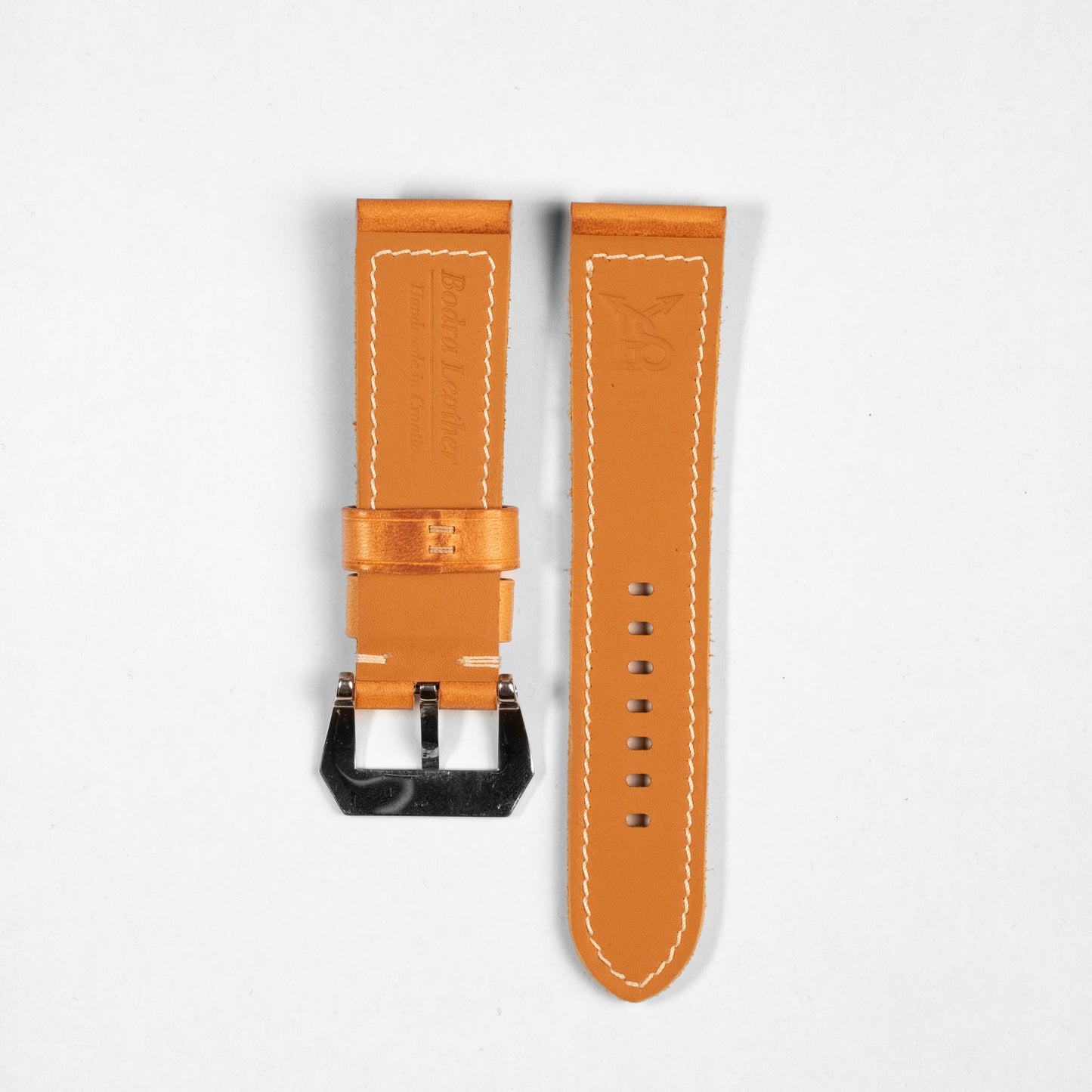 Panerai style Leather strap Cognac